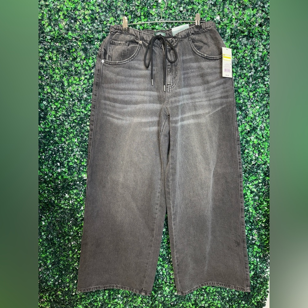Target Woman’s Dark Gray Relaxed Jeans with a drawstring